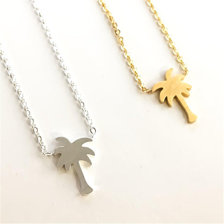 Palm Tree and Coconut Tree Plant Necklace