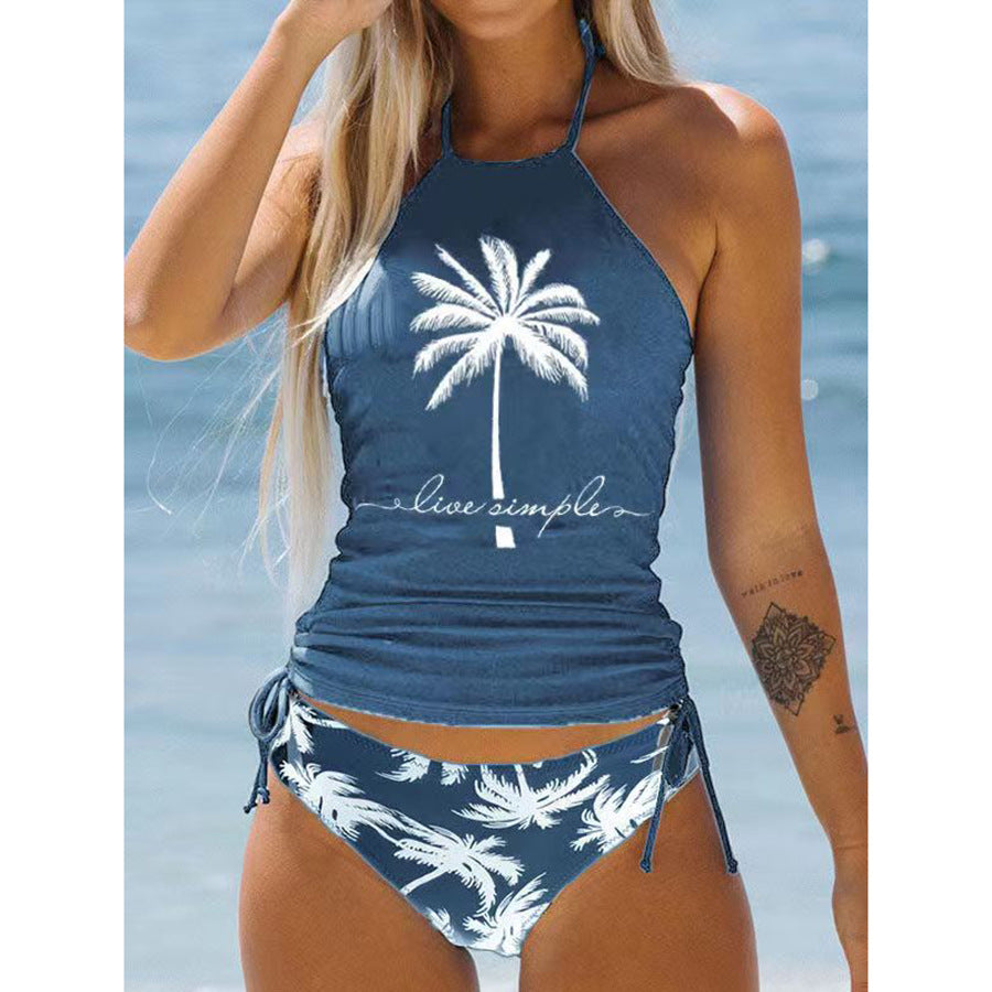 Women's Bikini with Coconut Tree Print