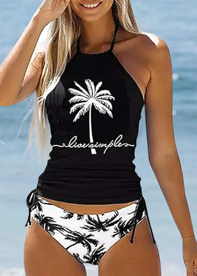 Women's Bikini with Coconut Tree Print