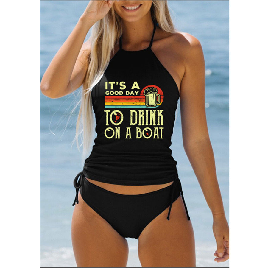 Women's Bikini with Coconut Tree Print