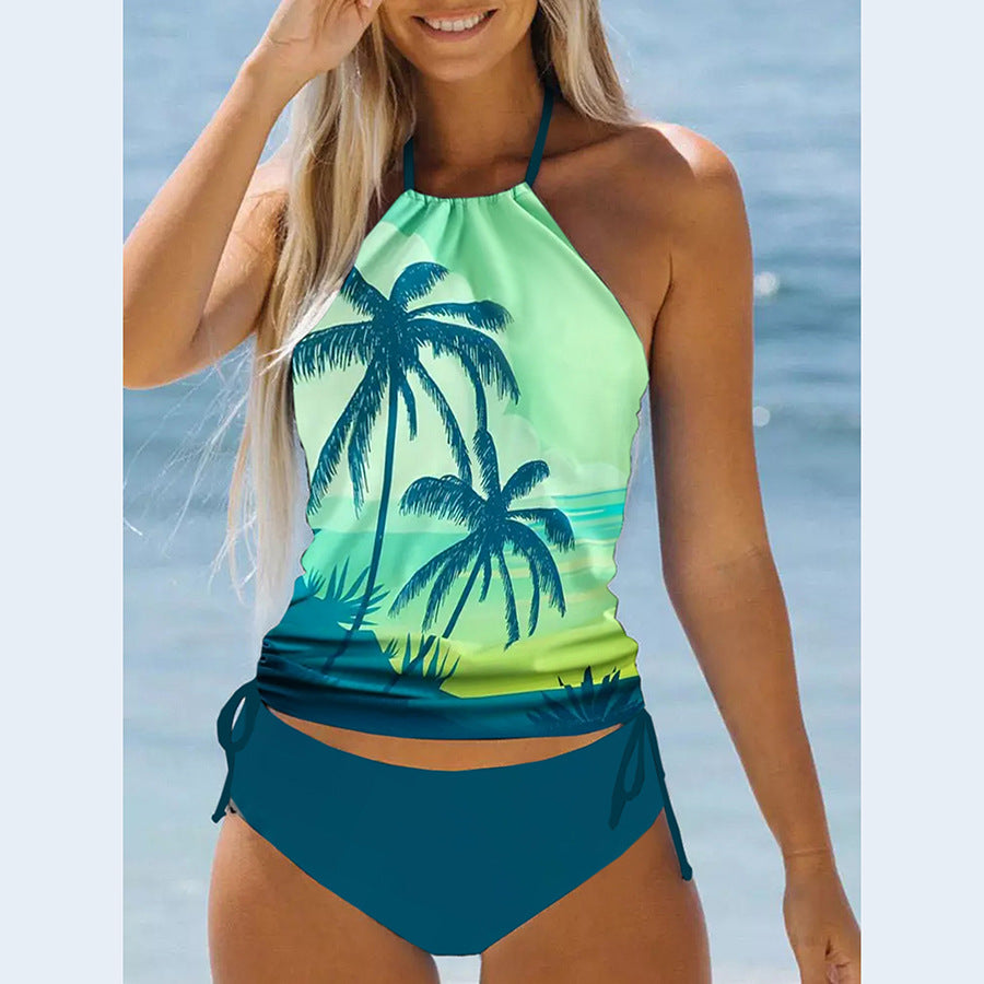 Women's Bikini with Coconut Tree Print