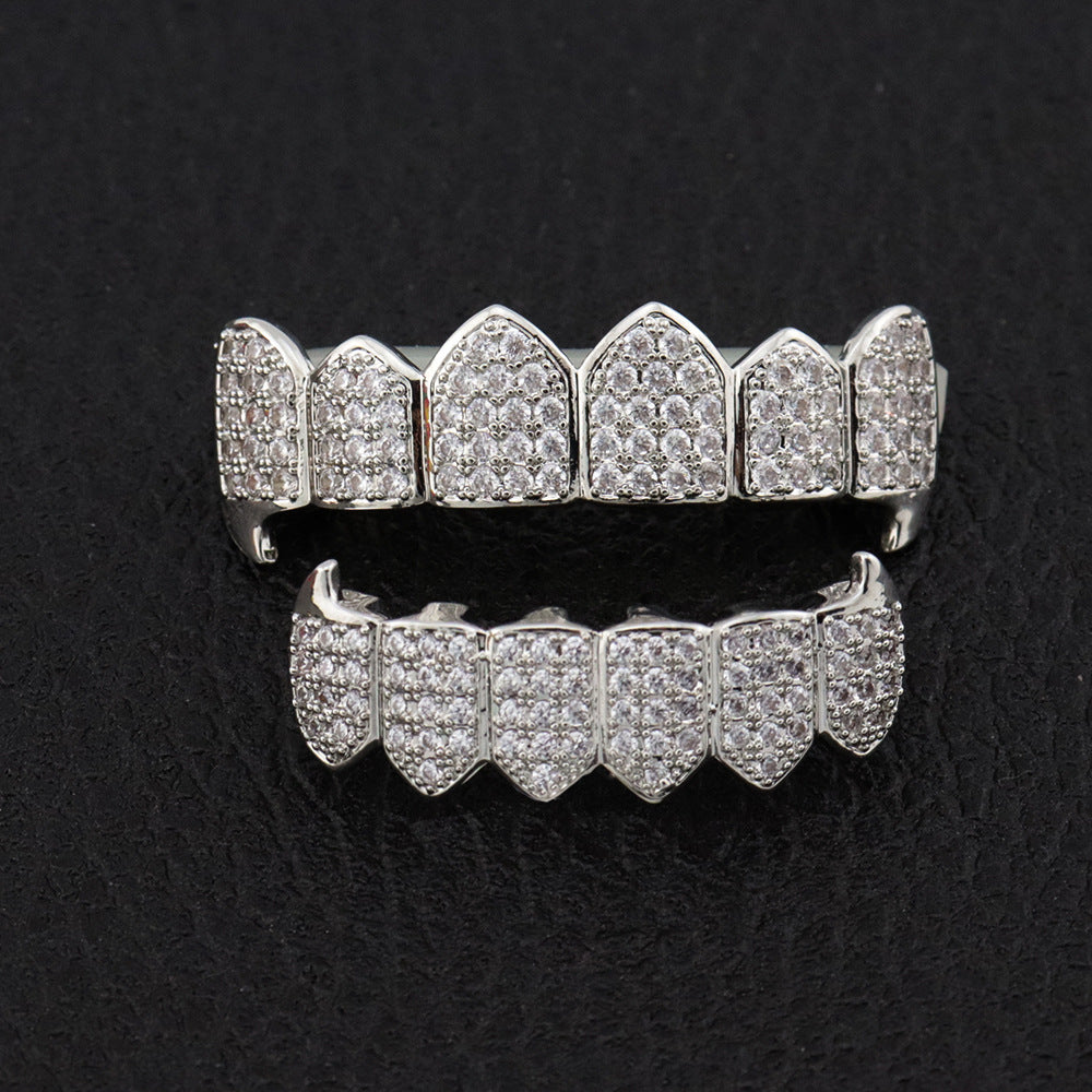 Hip Hop Grillz with Copper and Gold Tooth Decor