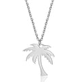 Gold-Plated Coconut Tree Necklace for Men and Women