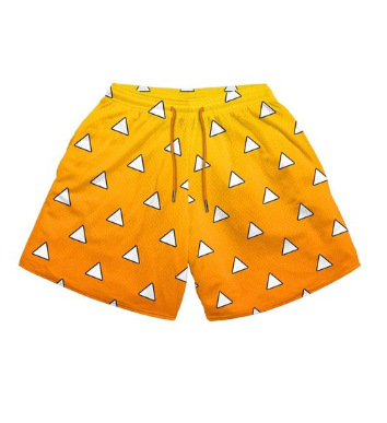 Zenitsu Agatsuma Anime Print Men's Beach Shorts