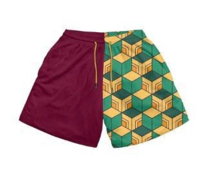 Zenitsu Agatsuma Anime Print Men's Beach Shorts